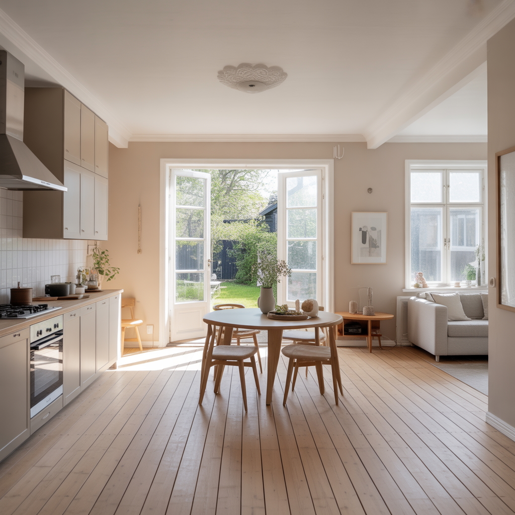 1.Sa valjer du ratt farg till en oppen planlosning