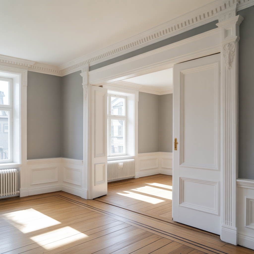 10.Sa malar du lister och socklar for att framhava rummets detaljer