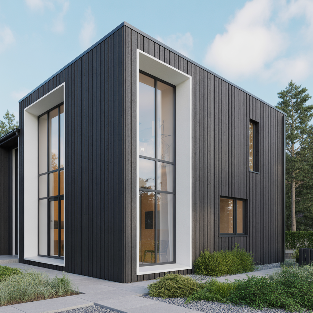 7.Hur far du en stilren kontrast mellan fonster och fasad